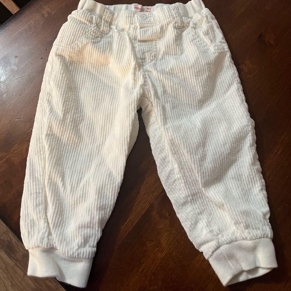 White Kids Mayoral Corduroy Pants